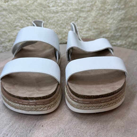 Madden Girl Lenna Womens Size 8 Sandals White Cushioned Strappy Slingback Shoes - Picture 11 of 11